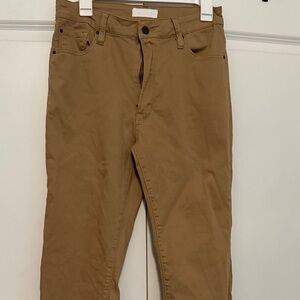 Stylish Tan Ankle Pants